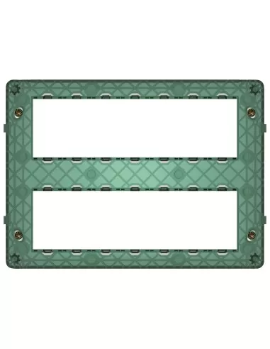 Vimar 14620 unterstützt 14 Module mit Schrauben der Plana-Serie